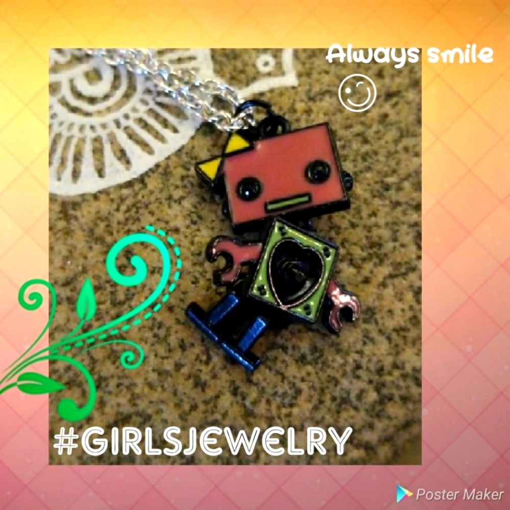 BCBG GIRL ROBOT NECKLACE - Picture 2 of 5
